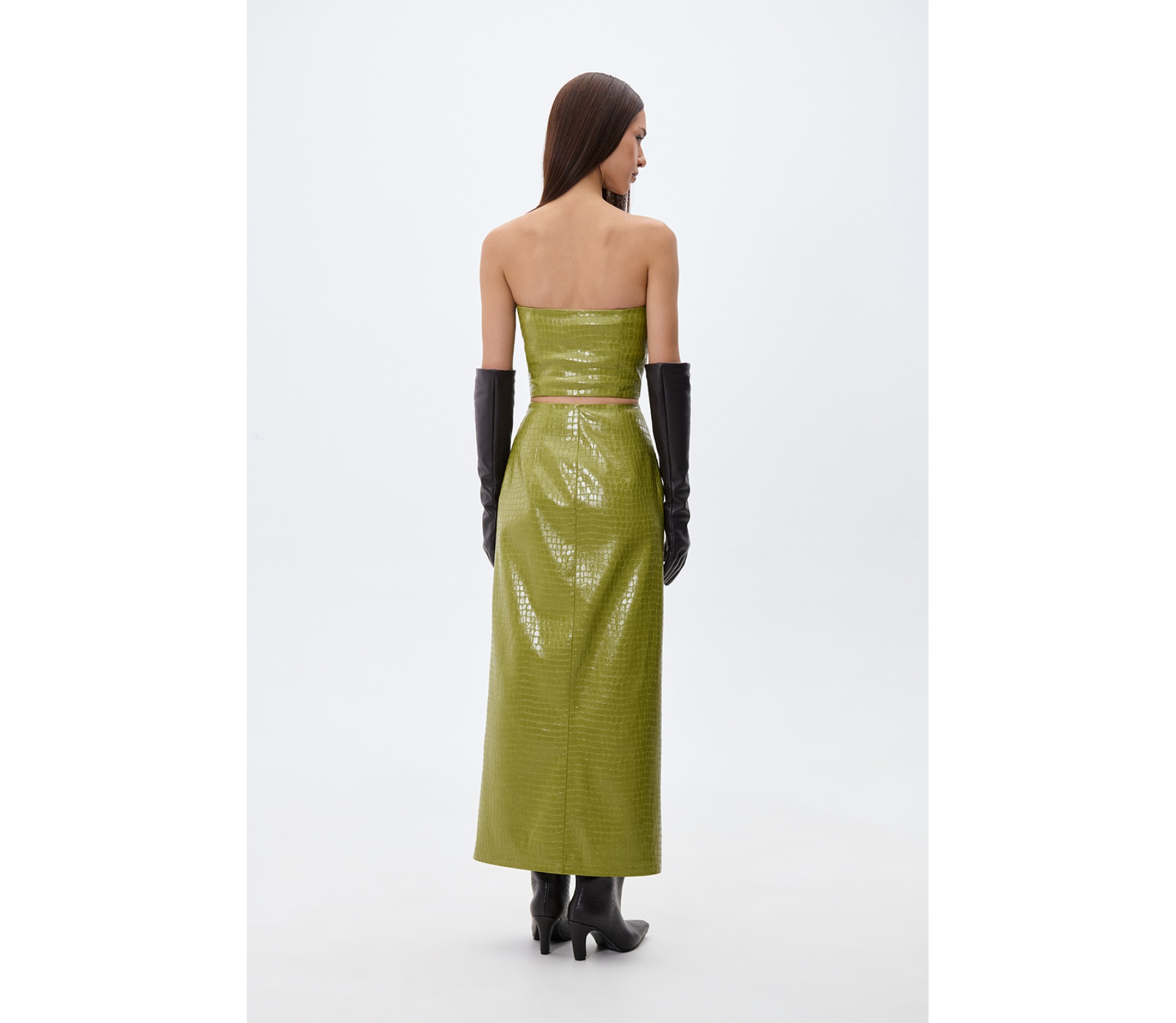 СПІДНИЦЯ МАКСІ З ЕФЕКТОМ КРОКОДИЛА 