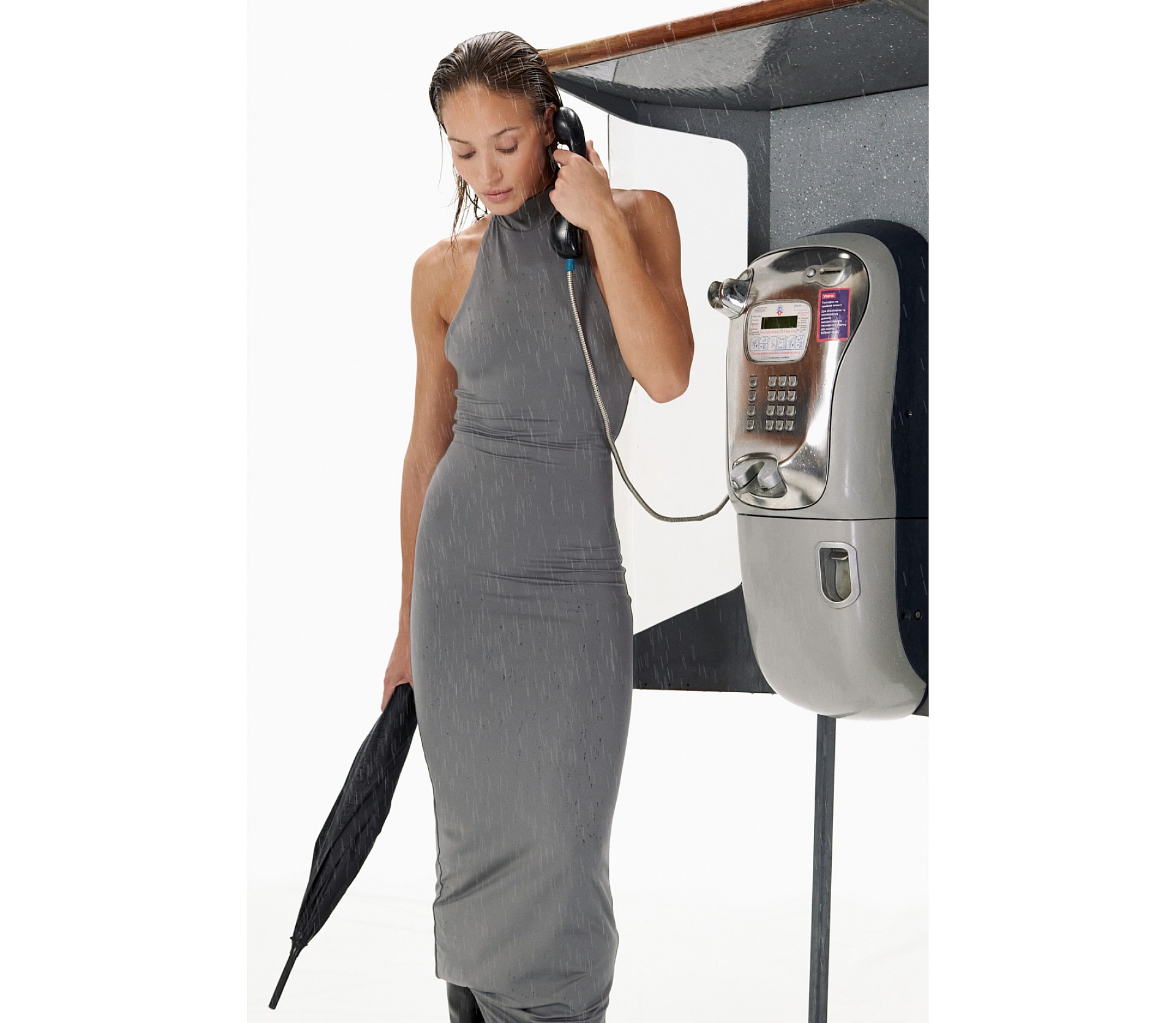 СУКНЯ МАКСІ З КОМІРОМ ХАЛТЕР