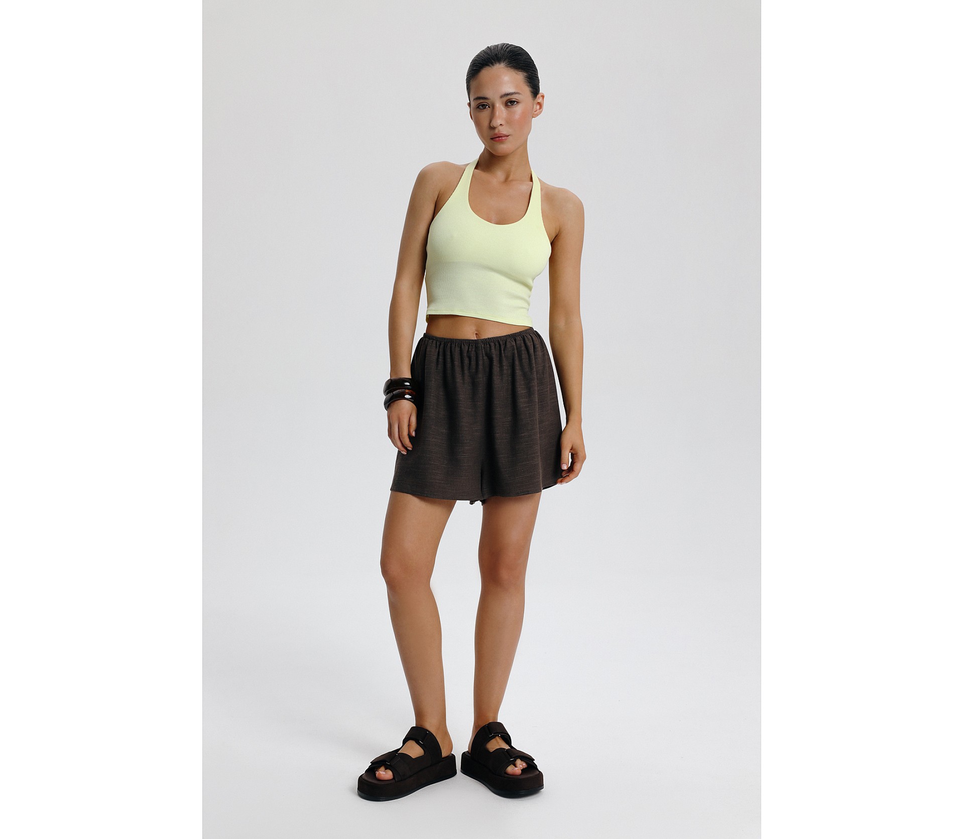 ШОРТИ З ДОДАВАННЯМ ЛЬОНУ