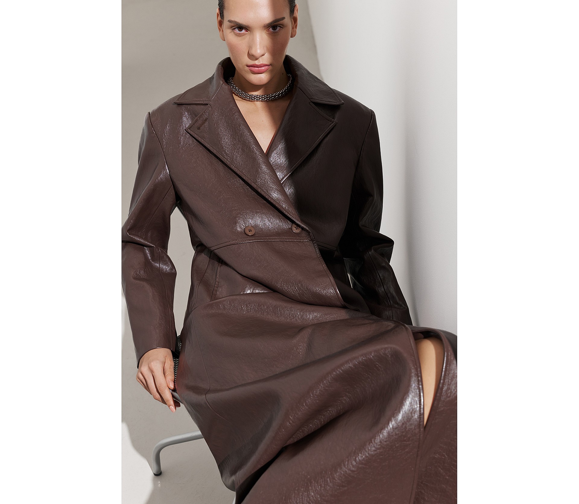 ТРЕНЧ З ЕКОШКІРИ