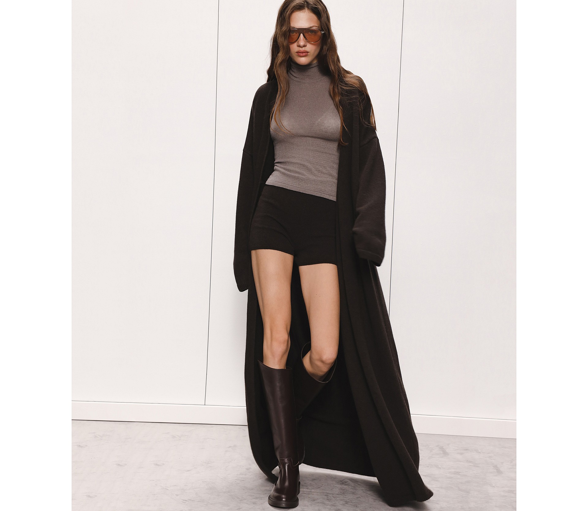 КАРДИГАН МАКСІ ІЗ ДОДАВАННЯМ ВОВНИ ЯГНЯТИ