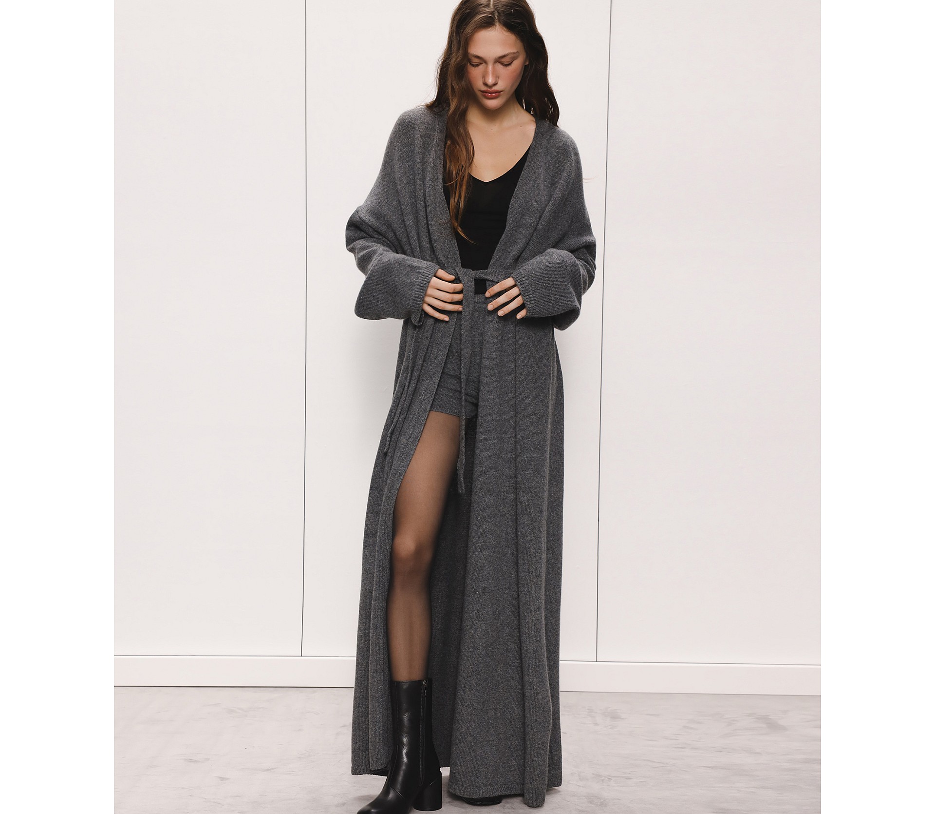 КАРДИГАН МАКСІ ІЗ ДОДАВАННЯМ ВОВНИ ЯГНЯТИ