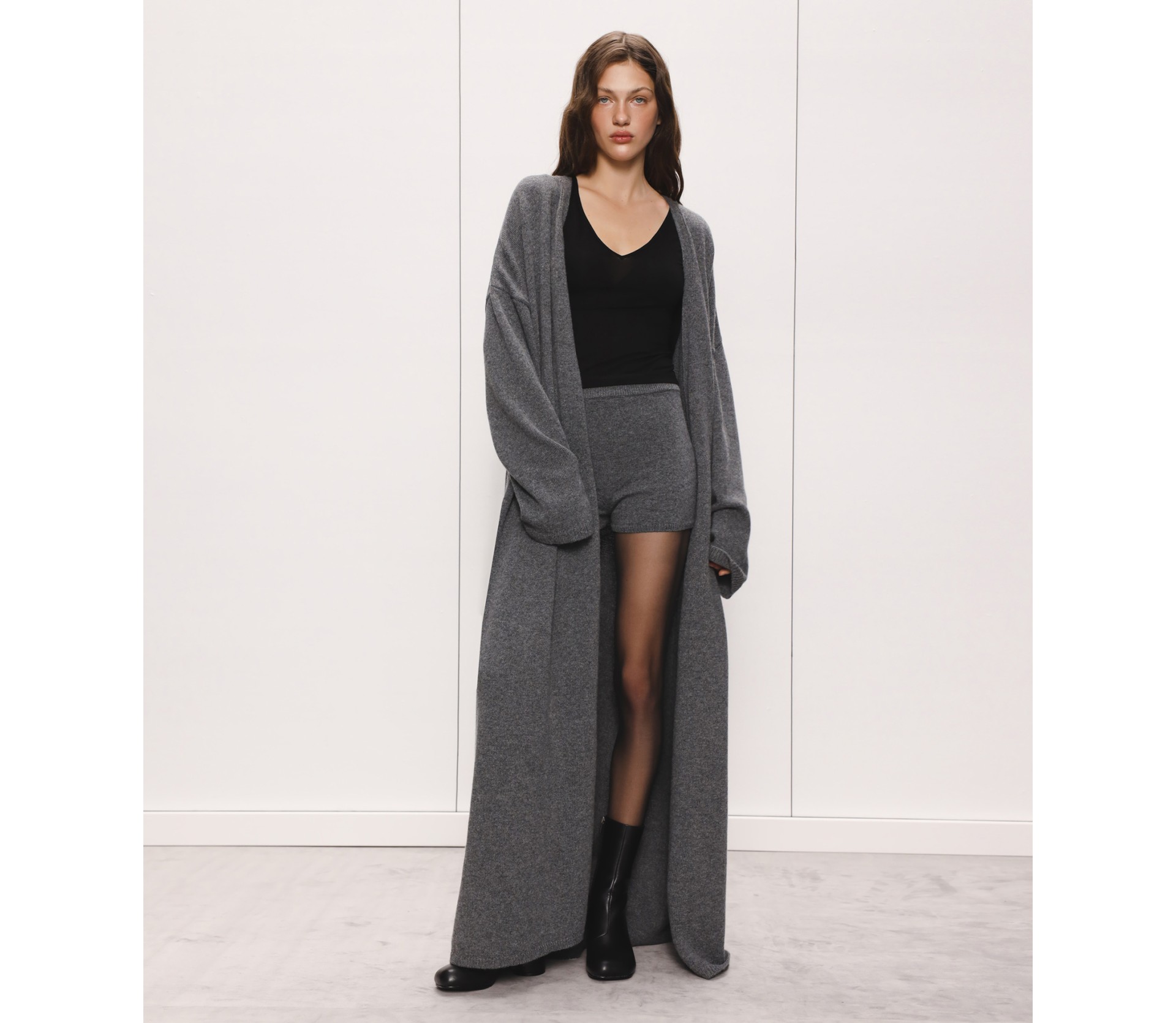 КАРДИГАН МАКСІ ІЗ ДОДАВАННЯМ ВОВНИ ЯГНЯТИ