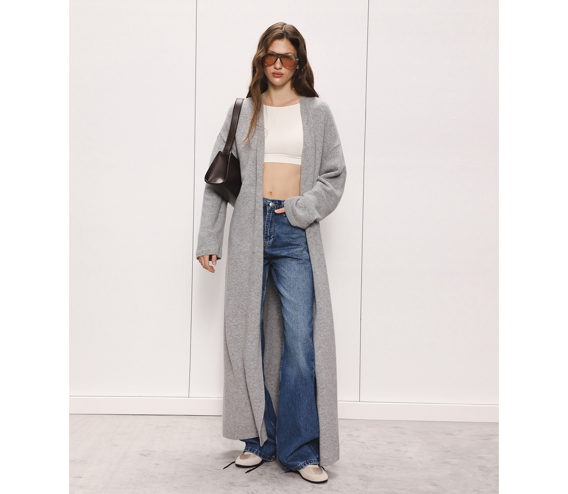 КАРДИГАН МАКСІ ІЗ ДОДАВАННЯМ ВОВНИ ЯГНЯТИ