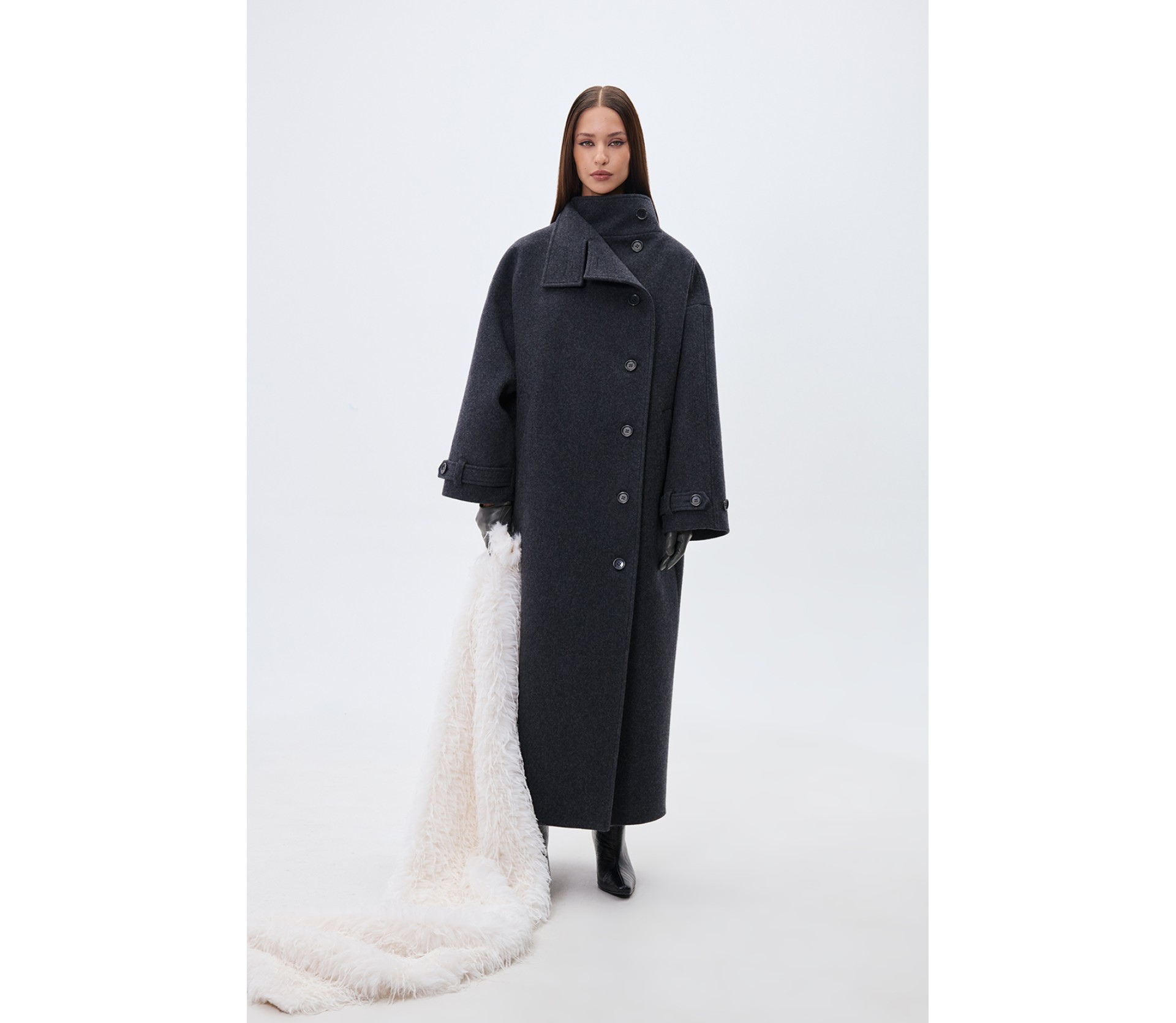 ПАЛЬТО МАКСІ З КОМІРОМ-СТІЙКОЮ