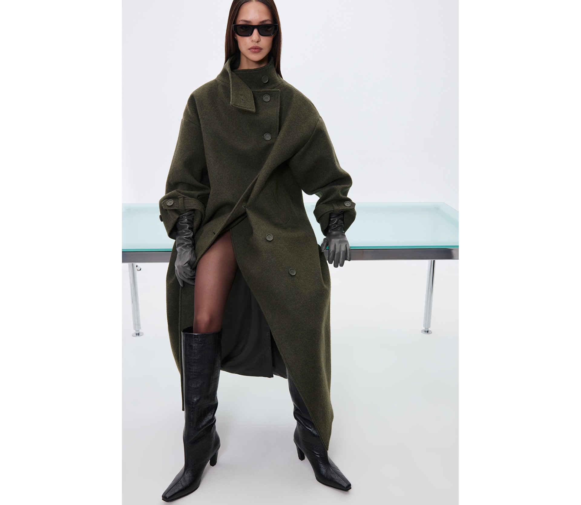 ПАЛЬТО МАКСІ З КОМІРОМ-СТІЙКОЮ